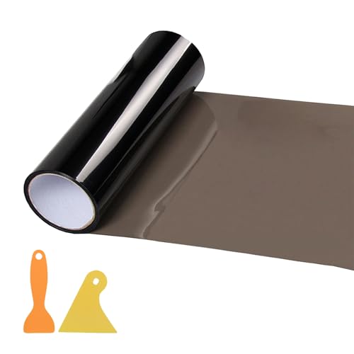 Scheinwerfer Folie, 30x120CM Scheinwerfer Tönungsfolie Rückleuchten Folie PVC Autofolie Selbstklebend Scheinwerfers Tönungsfolie Wasserdicht Auto Scheinwerfers Folies, für Autos, Motorräder (Schwarz) von Wekuw