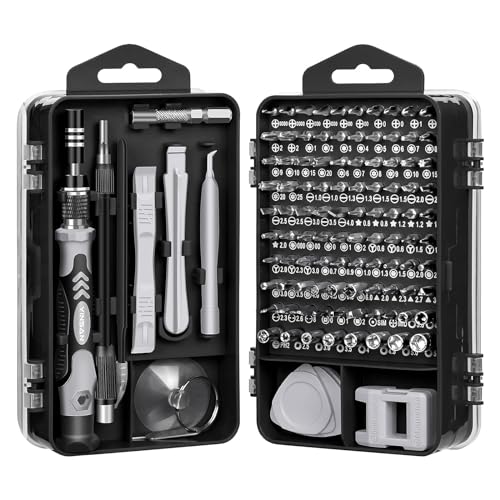 Wekuw 115 Stücke Precision Screwdriver Set 115 in 1 Magnetische Feinmechaniker Schraubenzieher Set Geeignet für die Demontage, Montage und Reparatur Verschiedener Elektronischer Produkte von Wekuw