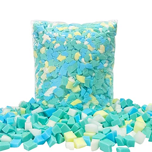 2.2KG Memory-Schaumstofffüllung für Sitzsackfüller, Kissen Stuhl Kissen Hundebett Nachfüllung, ohne zusätzliche Gel Partikel, Premium weich und großartig für Kissen Füllung, Multi Farbe und Form von Welacer