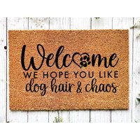 Lustige Hunde-Türmatte, Coir-Türmatte, Willkommensmatte, Lustige Hundegeschenke, Geschenk Zur Wohnungsöffnung, Neues Zuhause Geschenk von WelcomeIshDoormats