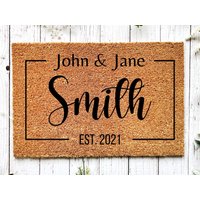 Personalisierte Türmatte-Personalisierte Türmatte-Personalisiertes Geschenk-Geschenk-Geburtstagsgeschenk-Willkommenstürmatte von WelcomeIshDoormats