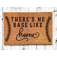 Willkommensmatte, Baseball-Türmatte, Hausgeschenk, Baseball-Geschenk, Neues Wohngeschenk, Veranda Dekor, Türmatte, Haustürmatte von WelcomeIshDoormats