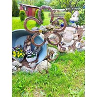 Edler Hingucker Für Garten Und Terrasse Blumenträume Verwirklichen Mit Blumen Aus Hufeisen Baustahl Edelrost-Effekt von WeldedShop