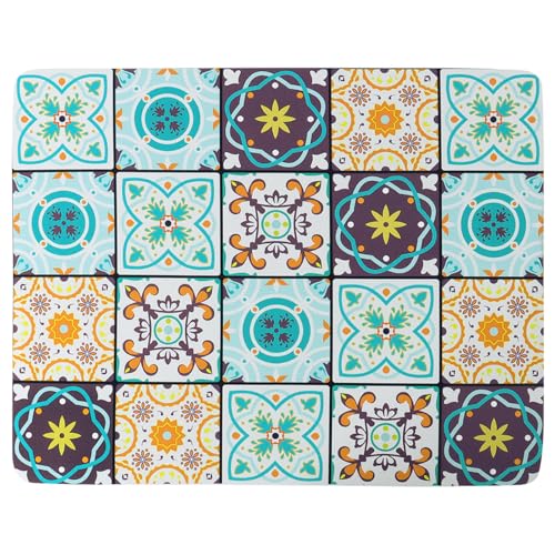 Weldomcor Kaffeemaschine Abtropfmatte 50 X 40 cm, Schnelltrocknend Abtropfmatte Geschirr mit Rutschfest Gummisohle Abtropfmatte Saugstarke Trockenmatte Unterlage für Kaffeemaschine, Blau von Weldomcor