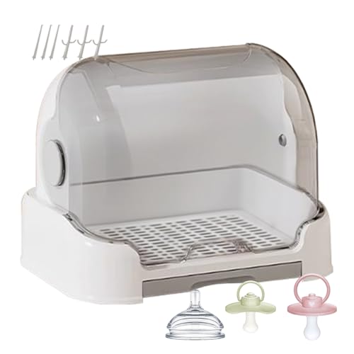 Weldphur Aufbewahrungsbox für Babyflaschen – Abtropfgestell für Babyflaschen mit Abdeckung – abnehmbarer Halter für Kinderzimmer, Behälter für Schnuller, Geschirr, Tasse, , Besteck Weldphur Aufbewahrungsbox für Babyflaschen – Abtropfgestell für Babyflaschen mit Abdeckung – abnehmbarer Halter für Kinderzimmer, Behälter für Schnuller, Geschirr, Tasse, , Besteck von Weldphur