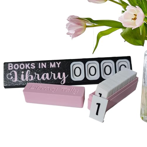 Weldphur Buchregal-Dekoration, ästhetisch, moderne Buchtheken-Dekoration, Zählen von Büchern in meiner Bibliothek, Ornament für Wohnung, Zuhause, Schule, Arbeitszimmer, Wohnzimmer, Bibliothek von Weldphur