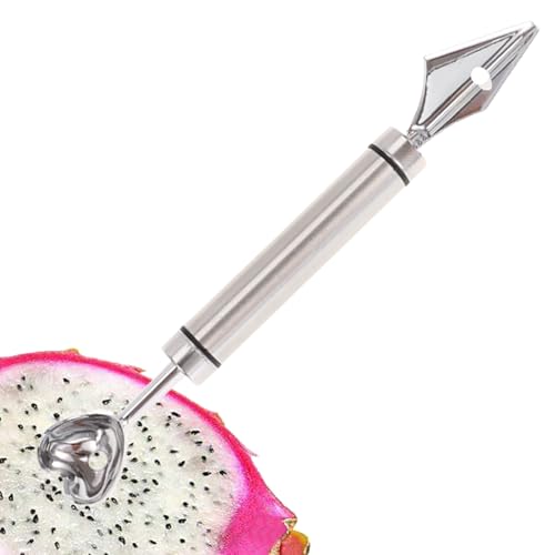 Weldphur Fruchtausstecher Und Kugelformer,Edelstahl Doppelkopf Fruchtkugelformer Löffel | Cantaloupe-Melone Eiscreme Sorbet Dessert Kugellöffel - Tomaten von Weldphur