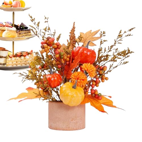 Weldphur Herbst-Schreibtischdekoration, Halloween-Kürbisse, Herbstdekoration, Tischdekoration, Tischdekoration, Tischdekoration, Partyzubehör für Halloween, Büro, Herbst, Schreibtisch, Schlafzimmer von Weldphur