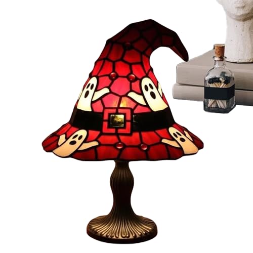 Weldphur Hexenhut-Lampe, Gothic-Hut- , kreative Halloween-Schreibtischlampe für Esstisch, Balkon, Küche, Keller, Schlafzimmer, Bücherregal, Schlafsaal, Nachttisch, Spukhaus von Weldphur