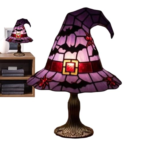 Weldphur Hexenhut-Schreibtischlampe – Hexenhut-Form, gruseliges lustiges Licht, kreative Halloween-Schreibtischlampe für Esstisch, Balkon, Küche, Keller, Schlafzimmer, Bücherregal, Schlafsaal von Weldphur