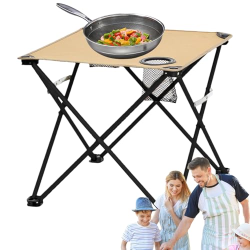 Weldphur Klappbarer Campingtisch | Faltbarer Tisch mit 2 Getränkehaltern | Tragbarer Beistelltisch für Camping Reisen Wandern Picknick Balkon Garten Terrasse Weldphur Klappbarer Campingtisch | Faltbarer Tisch mit 2 Getränkehaltern | Tragbarer Beistelltisch für Camping Reisen Wandern Picknick Balkon Garten Terrasse von Weldphur