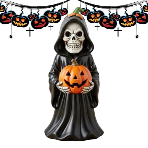 Weldphur Kleine Skelett-Figur aus Kunstharz, Urlaubsskulptur, Handwerk für Schreibtisch, Skelett-Kürbis-Figur, für Halloween, Vitrine, Bücherregal, Nachttisch, Bücherregal, Fensterbank Weldphur Kleine Skelett-Figur aus Kunstharz, Urlaubsskulptur, Handwerk für Schreibtisch, Skelett-Kürbis-Figur, für Halloween, Vitrine, Bücherregal, Nachttisch, Bücherregal, Fensterbank von Weldphur
