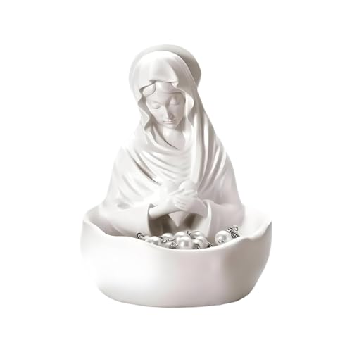 Weldphur Mutter Maria Statue – gesegnete Mutter Jungfrau Maria Rosenkranz Schmuckhalter | religiöse gesegnete katholische Figur für Kommunion, Weihnachten, Taufe, Schreibtisch, Esstisch, Eingang Weldphur Mutter Maria Statue – gesegnete Mutter Jungfrau Maria Rosenkranz Schmuckhalter | religiöse gesegnete katholische Figur für Kommunion, Weihnachten, Taufe, Schreibtisch, Esstisch, Eingang von Weldphur