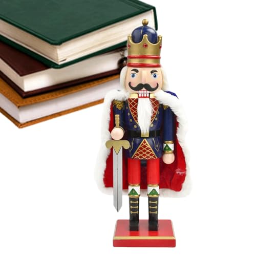 Weldphur Nussknacker-Statue, Dekoration, Holz, Urlaubsdekoration, Nussknacker-Soldaten-Modell, Weihnachtsdekoration, Soldatenstatue für Wohnzimmer, Kinderzimmer, Badezimmer, Kamin, Eingang von Weldphur