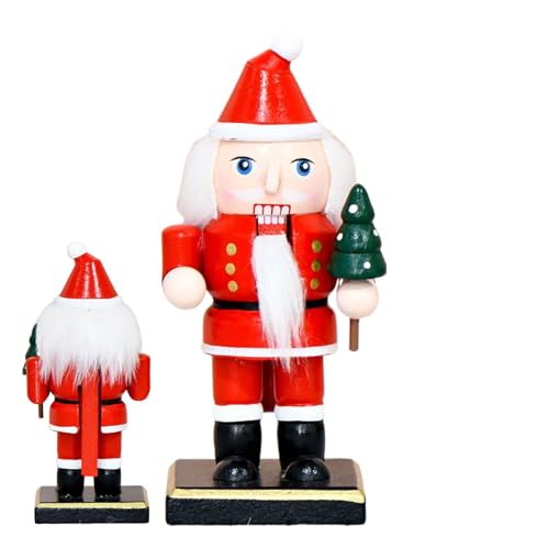 Weldphur Nussknacker Weihnachten - Holz Nussknacker Urlaub Desktop Statuen | Dekorative Statuen für Badezimmer Kindertag Party Schrank Eingang Valentinstag Ostern von Weldphur