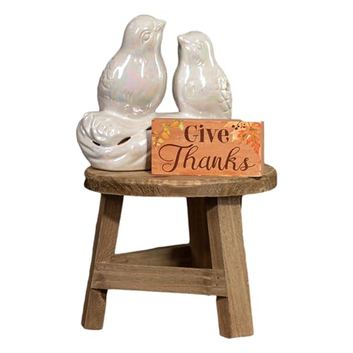 Weldphur Pflanzenhockerständer, Pflanzenständer, Holz-Zimmerpflanzen-Blumentopf-Hocker, Runder Ausstellungstisch für Zimmerpflanzen für Wohnzimmer, Küche, Balkon, Arbeitszimmer, Eingang von Weldphur