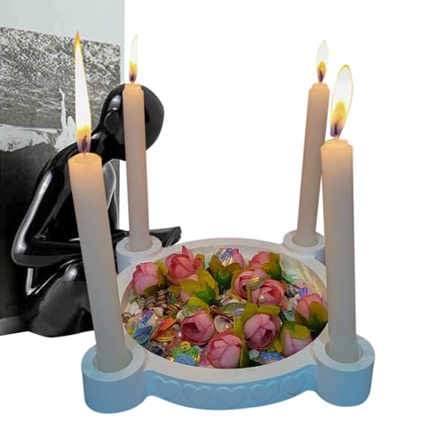 Weldphur Resin Kerzenhalter Gussform, 4-Fach Teelicht Kerzenhalter Form, Deko Giessform Handgefertigt Für Resin Kunst Hochzeit Basteln Familie Freunde Weldphur Resin Kerzenhalter Gussform, 4-Fach Teelicht Kerzenhalter Form, Deko Giessform Handgefertigt Für Resin Kunst Hochzeit Basteln Familie Freunde von Weldphur