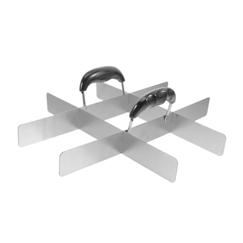 Weldphur Square Cutters Backen - Edelstahl Quadrat Ausstecher Mit Griff - Dessert Werkzeuge Für Pie Fondant Flan Schneiden Zuhause Geburtstag Backen Picknick | Torten Reis Flan Fondant Schneiden Feier von Weldphur