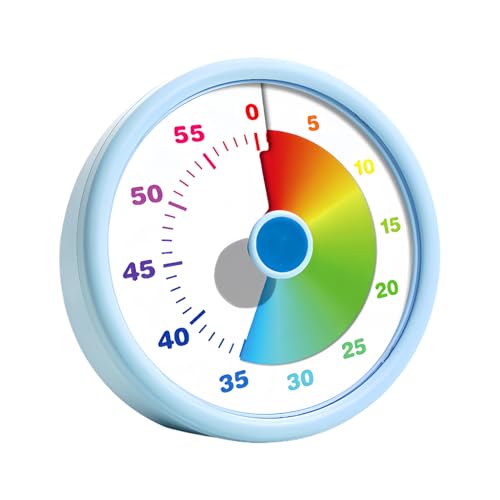 Weldphur Visueller Timer | Lautloses Zeitmanagement Tool | Regenbogen Farbiger Countdown Timer,Für Zuhause Klassenräume Küchen Schlafzimmer Bibliotheken Studieren Sport Kochen von Weldphur