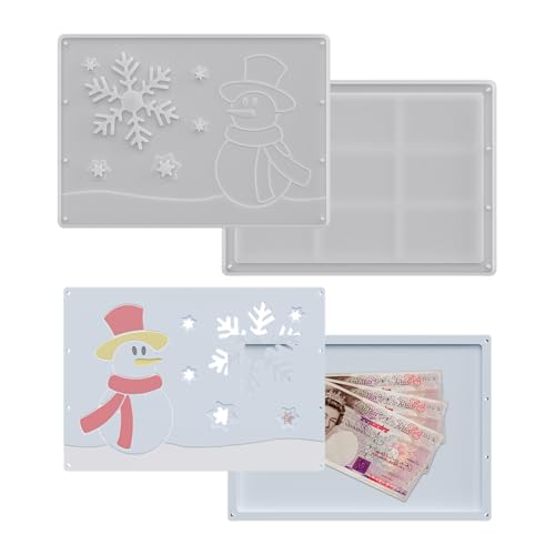 Weldphur Weihnachts Geldgeschenk Silikonform | 2 Stück Bastelschablonen | Schneeflocken Weihnachtsstrumpf Geldhalter Form Für Harz | für Gips Harz Ton Geburtstagsfeier Weldphur Weihnachts Geldgeschenk Silikonform | 2 Stück Bastelschablonen | Schneeflocken Weihnachtsstrumpf Geldhalter Form Für Harz | für Gips Harz Ton Geburtstagsfeier von Weldphur