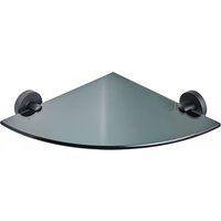 AMARE Luxus Eck-Regal Glasablage Edelstahl - Schwarz, 27,5 x 27,5 x 5,5 cm von Weles