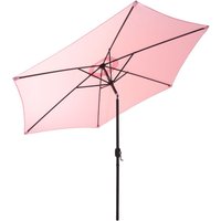 Sonnenschirm, Stahl,  270 cm, pastell rosa von Weles