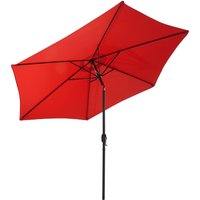 Sonnenschirm, Stahl,  270 cm, rot von Weles