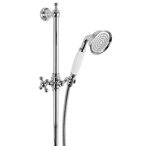 Welfenstein Nostalgie Brausegarnitur HZ41-HH17 Retro Duschstange Handbrause von Welfenstein