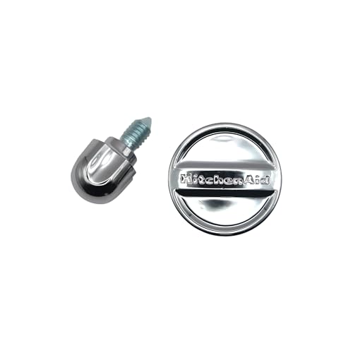 Abdeckkappe + Feststellschraube Chrom Set für KitchenAid Artisan Küchenmaschine – Abdeckung & Schraube Ersatzteil von Welikekitchen