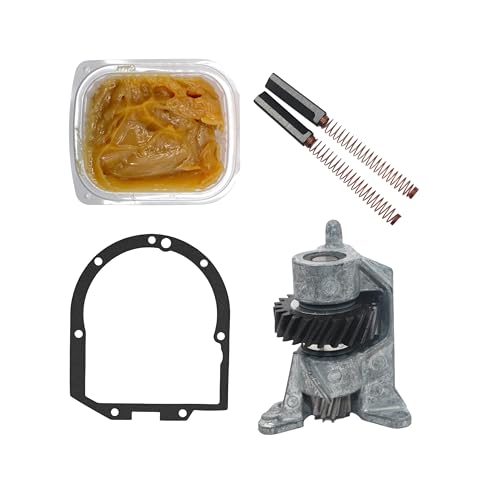 Original Zahnrad + Getriebedichtung, Schmierfett & Motorkohlen für KitchenAid Küchenmaschine – Ersatzteile Set von Welikekitchen