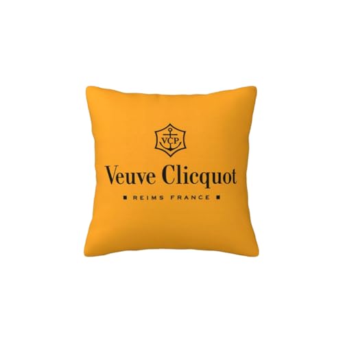 Welikekitchen Outdoorkissen Kissen für Veuve Clicquot Champagner Orange inkl. Füllung von Welikekitchen