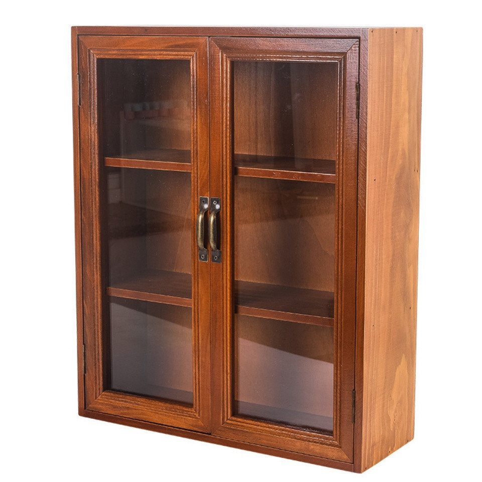 Welikera Beistellschrank Lagerschrank, hölzerner Vintage-Vitrinenschrank, Badezimmerschrank Welikera Beistellschrank Lagerschrank, hölzerner Vintage-Vitrinenschrank, Badezimmerschrank von Welikera