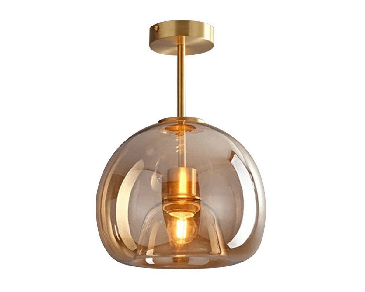 Welikera Deckenleuchte Lüster Glas-Kronleuchter Schirm,Ohne Lichtquelle,E27,Φ25*H29cm von Welikera