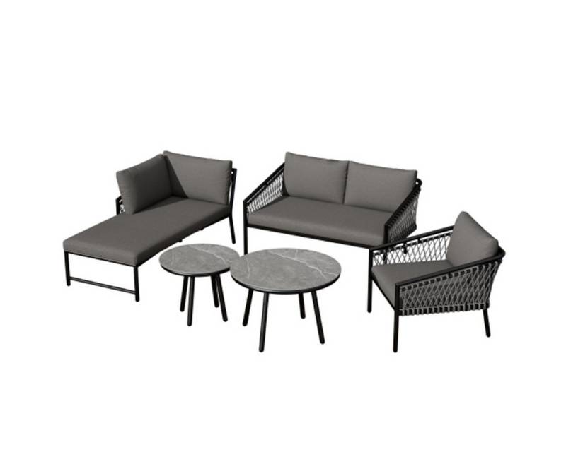 Welikera Gartenlounge-Set Seil Gartenmöbel Set Inklusive Aller Sitz Rückenkissen von Welikera
