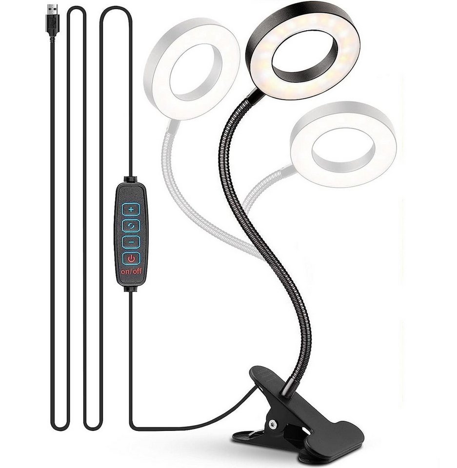 Welikera Klemmleuchte Klemmleuchte,48 LED Leselicht,360°Flexibel,38cm Leselampe,dimmbar,7W Welikera Klemmleuchte Klemmleuchte,48 LED Leselicht,360°Flexibel,38cm Leselampe,dimmbar,7W von Welikera