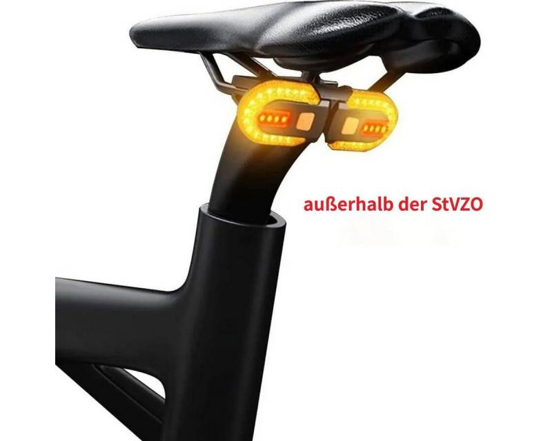 Welikera LED Außen-Stehlampe LED Fahrradblinker vorne hinten IPX5 drahtlose Fernbedienung USB, außerhalb der StVZO von Welikera