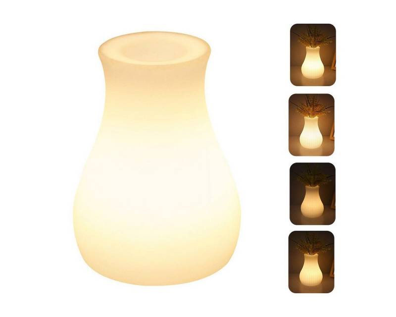 Welikera LED Nachtlicht, 3-farbig verstellbare Nachttischlampe USB wiederaufladbar, Kürbis-Stil Welikera LED Nachtlicht, 3-farbig verstellbare Nachttischlampe USB wiederaufladbar, Kürbis-Stil von Welikera