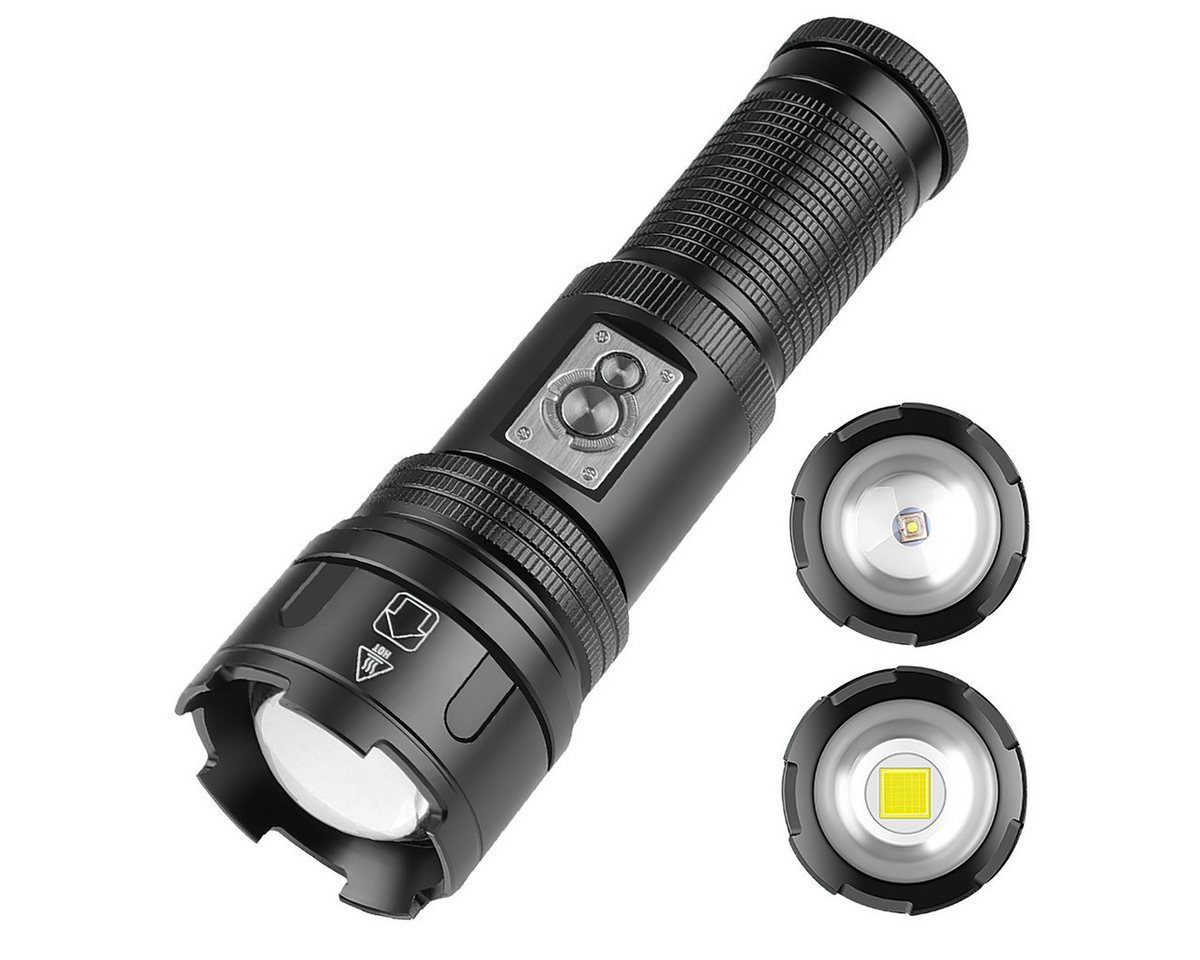 Welikera LED Taschenlampe Superhelle Flashlight,150000LM,Campinglampe 10 Modi,Starke Wasserdicht (1-St) von Welikera