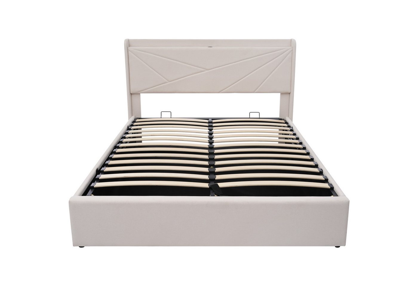 Welikera Polsterbett Einzelbett/Doppelbett Stauraum Bettkasten,Stauraumbetten Bettgestell, 90/140/160/180x200cm,4 Größen verfügbar,Ohne Matratze von Welikera