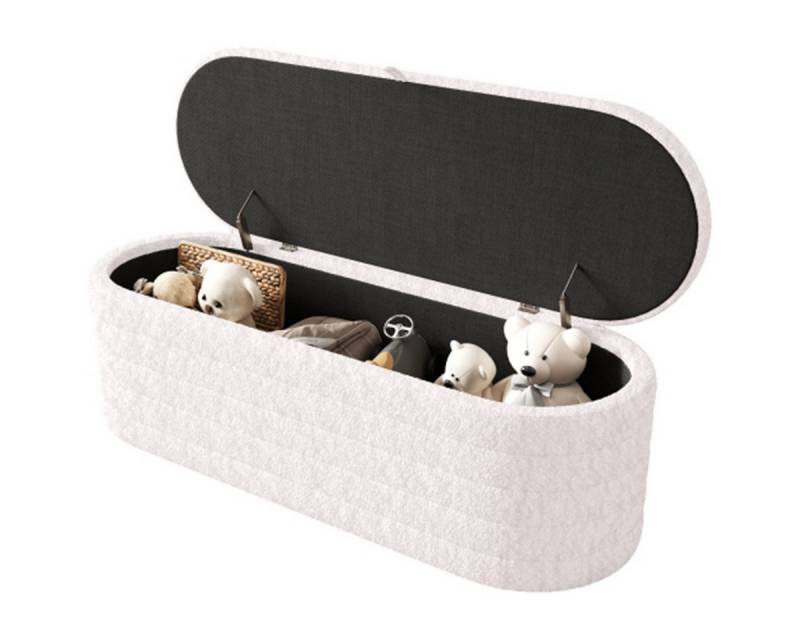 Welikera Schlafsofa 120 cm gepolsterter Sofahocker mit Stauraum, Teddyfleece-Bezug von Welikera
