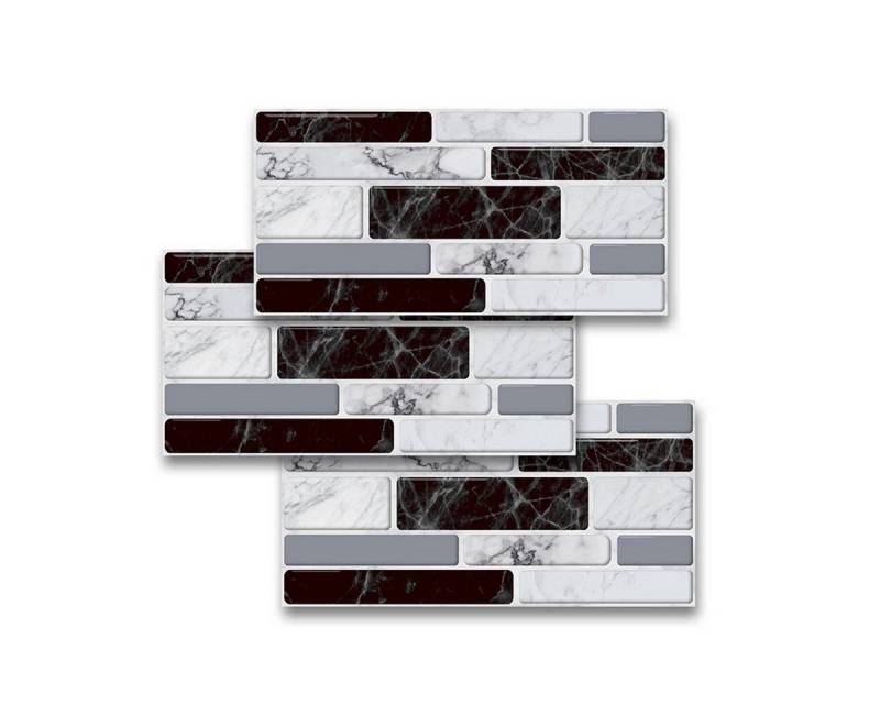 Welikera Wandsticker DIY Perlglanzfolien-Fliesenaufkleber, Steinwand-Texturdesign, (54 St), geeignet für Küchen- und Badezimmerdekoration, 20 x 10 cm von Welikera