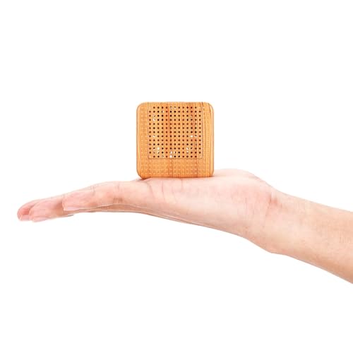 Weljoy Holzmaserung tragbarer Diffusor für ätherische Öle - Auto oder Reise, Mini-Größe, leise, wasserlos, wiederaufladbarer Akku oder USB (Holzmaserung) von Weljoy
