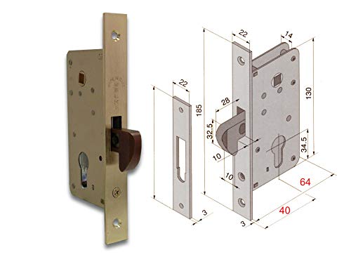 Welka 2630000 Einsteckschloss mit Haken Q/M Ent. 30 mm von Welka