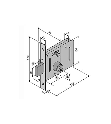 Welka 5350000 Einsteckschloss Ent. 50 mm Scr/Mand von Welka