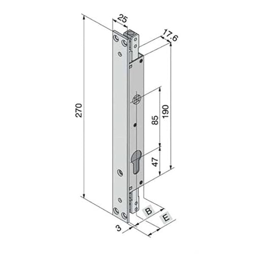 Welka 8819010 Vorhängeschloss 2 Punkte Verschluss E 19 mm von Welka