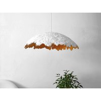 Papier Lampenschirm | Moderne Pendelleuchten Decke Papiermaché Deckenleuchte Schirm Loft Lampe Lampadario von WellDoneDecor