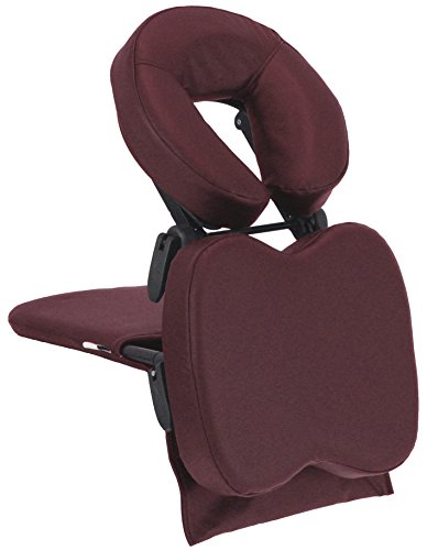 WellTouch TRAVEL Mate, Tischaufsatz mit Verstellbarer Kopfstütze für Mobile Massage, statt Massagestuhl, klein & leicht, inklusive Transporttasche (Burgund) von WellTouch