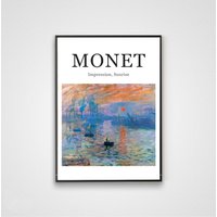 Monet Poster, Impression Sonnenaufgang, Galerie Qualitätskunst, Floral, Garten, Landschaft, Natur, Wandkunst Dekor, Vintage, Geschenk von WellWorntees