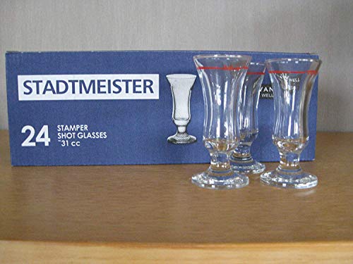 24 Schnapsglas Stamper Schnapsgläser 2cl mit Rotring Stadtmeister von Wellco