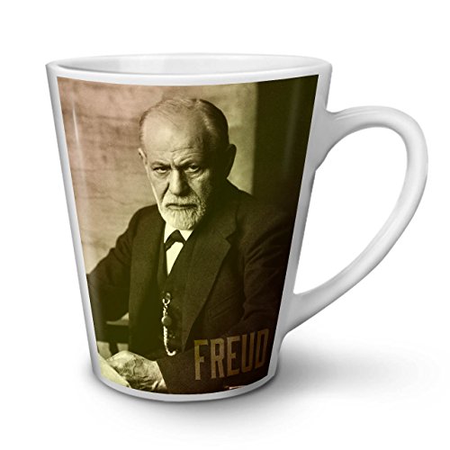 Wellcoda Berühmtheit Sigmund Freud Latte BecherBerühmt Kaffeetasse - Komfortabler Griff, Zweiseitiger Druck, robuste Keramik von Wellcoda